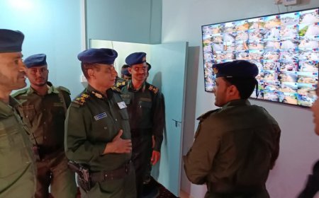 مدير عام شرطة محافظة تعز يدشن مشروع المراقبة المرئية بمديرية المعافر