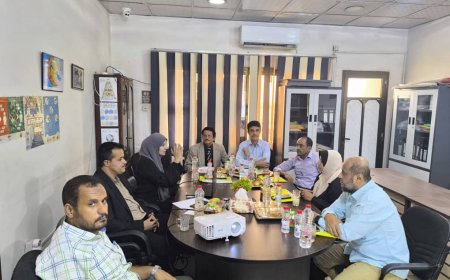 التغذية المدرسية تستضيف لقاءا دوريا جمع سكرتارية رفع التغذية في اليمن (SUN) بوزارة التخطيط مع الفريق الممثل للتعليم في السكرتارية التنسيقية بوزارة التربية بعدن