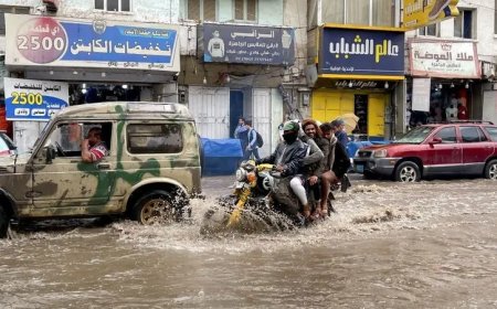 وفاة وإصابة 28 بسيول في اليمن.. وتحذيرات من فيضانات قادمة