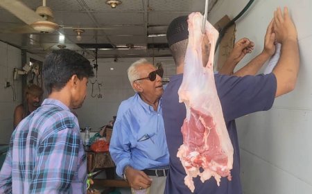 بتوجيهات مدير عام المديرية أحمد الداؤودي..تنفيذ حملة لضبط أسعار اللحوم في المنصورة بعدن
