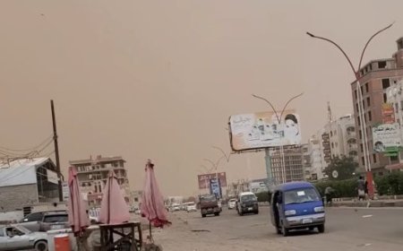 موجة غبار شديد تضرب عدن