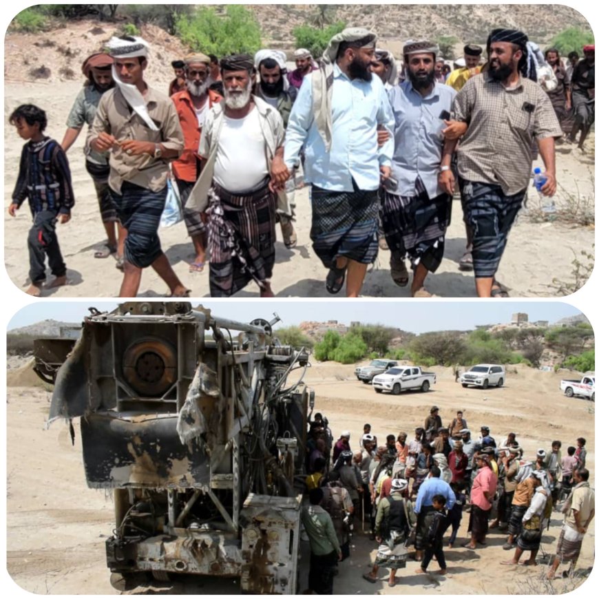 في إطار جهوده للقضاء على العطش.. مدير عام طور الباحة يدشن حفر بئر ارتوازية بمنطقة حيح