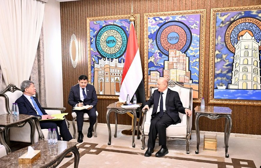 رئيس مجلس القيادة يشيد بالدور الكوري الداعم للشعب اليمني في مجلس الامن الدولي