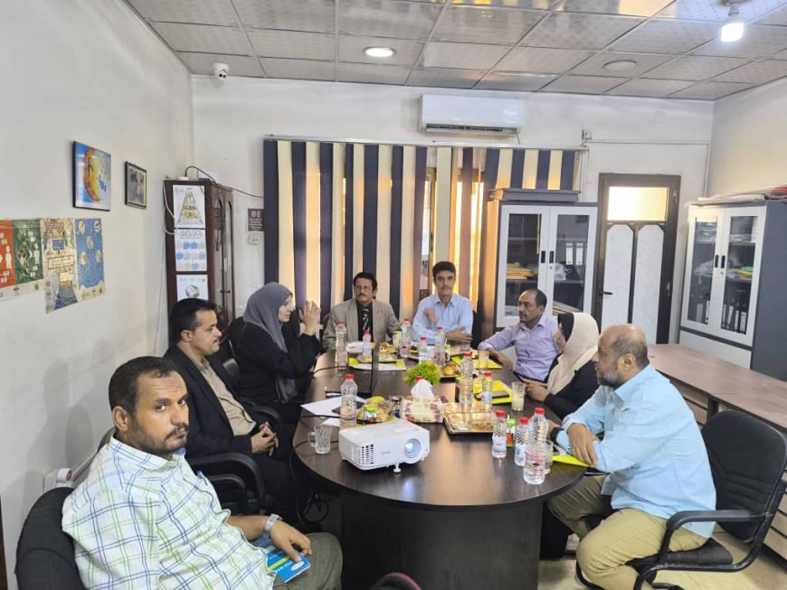 التغذية المدرسية تستضيف لقاءا دوريا جمع سكرتارية رفع التغذية في اليمن (SUN) بوزارة التخطيط مع الفريق الممثل للتعليم في السكرتارية التنسيقية بوزارة التربية بعدن