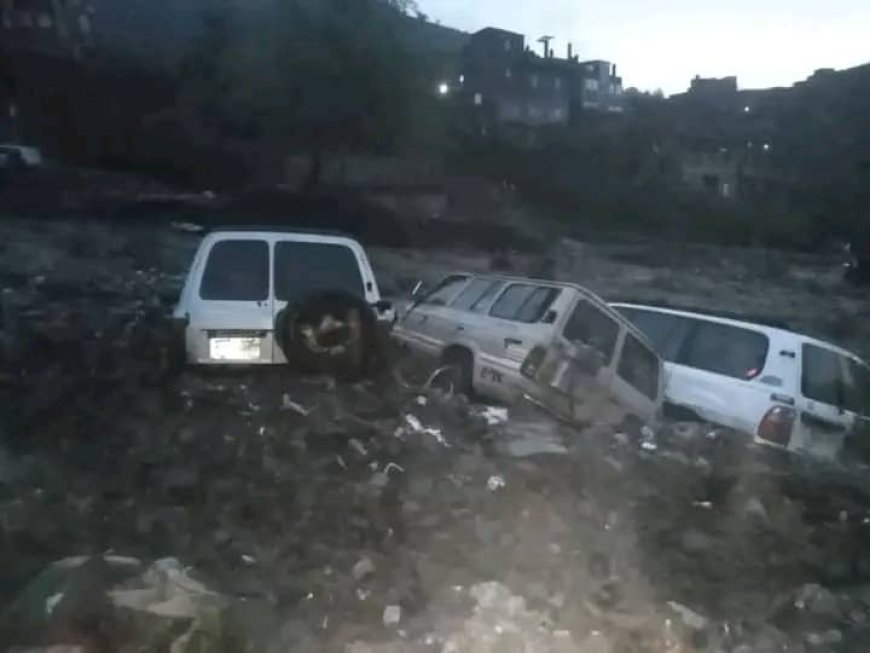 تعز..مشاهد مروعة في جبل حبشي بعد سيول جارفة اجتاحت المديرية بقوة