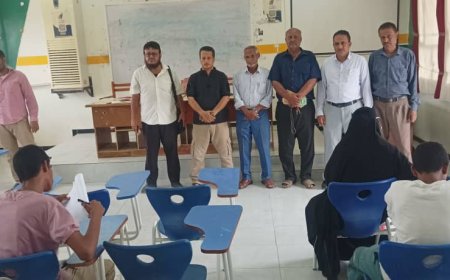 كلية صبر للعلوم والتربية جامعة لحج تدشن امتحانات المفاضلة للعام الجامعي