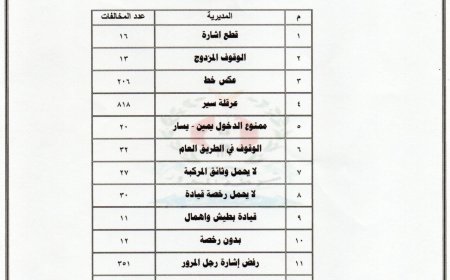 2416 مخالفة و5 حوادث مرورية في أسبوع واحد بعدن