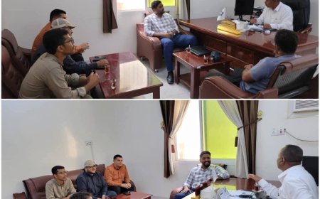 نائب رئيس جامعة سيئون لشؤون الطلاب يلتقي منسق منصة صحصح لمناقشة مبادرة هاكاثون الابتكار الأخضر الجامعي