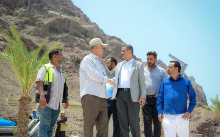 لملس يطّلع على مستوى الإنجاز بمشروعي مدينة الشيخ محمد بن زايد الطبية وشلالات عقبة عدن السياحي ومبنى السلطة المحلية بصيرة