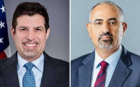 الزُبيدي يبحث مع السفير الامريكي سُبل دعم مسار الإصلاحات والتعافي الاقتصادي