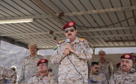 وزير الدفاع يشيد بجاهزية اللواء الثالث حزم في محور المندب