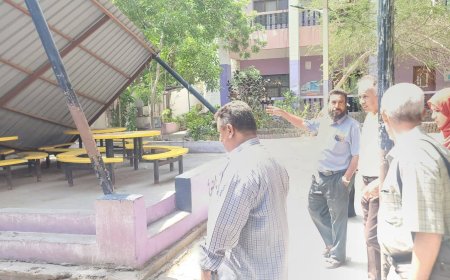 الجاوي يتفقد مدرستي فاطمة الزهراء والصديق ويقف على مشكلات المياه في بعض أحياء المعلا