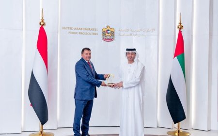 معالي النائب العام القاضي قاهر مصطفى علي يلتقي النائب العام الاماراتي في ابوظبي