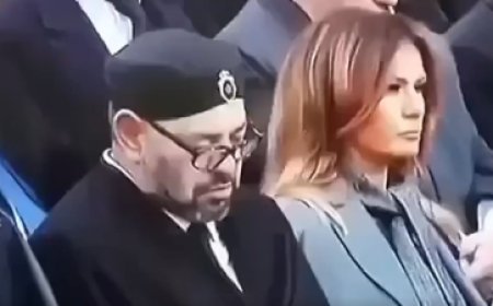 بالفيديو.. في مناسبة رسمية ملك المغرب يغفو  و ترامب يستغرب