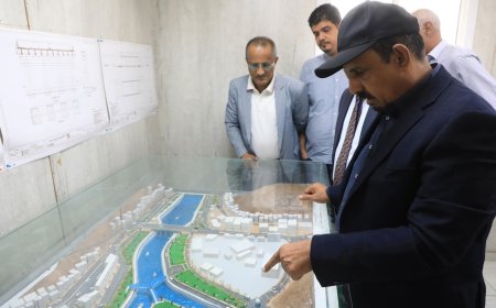 خلال لقاء جمعه بإدارة مجموعة العمودي للمقاولات،،محافظ حضرموت يطلع على مستوى التنفيذ في مشروع خور المكلا "المرحلة الثانية"