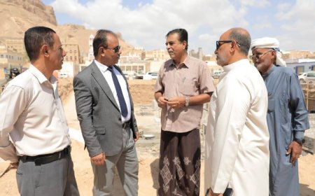 الوكيل العامري يتفقد عدد من المشاريع التنموية في مديرية القطن   