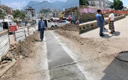 المشمر يتفقد مشروعي تشبيك سائلة وادي المدام وتأهيل شبكة الصرف الصحي بالتحرير الأسفل