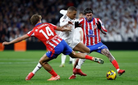 الاعلان عن تشكيلة ريال مدريد و اتليتكو مدريد لمباراة اليوم .