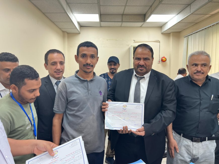 شركة النفط بعدن تختتم دورة تدريبية متخصصة في كهرباء السيارات الحديثة