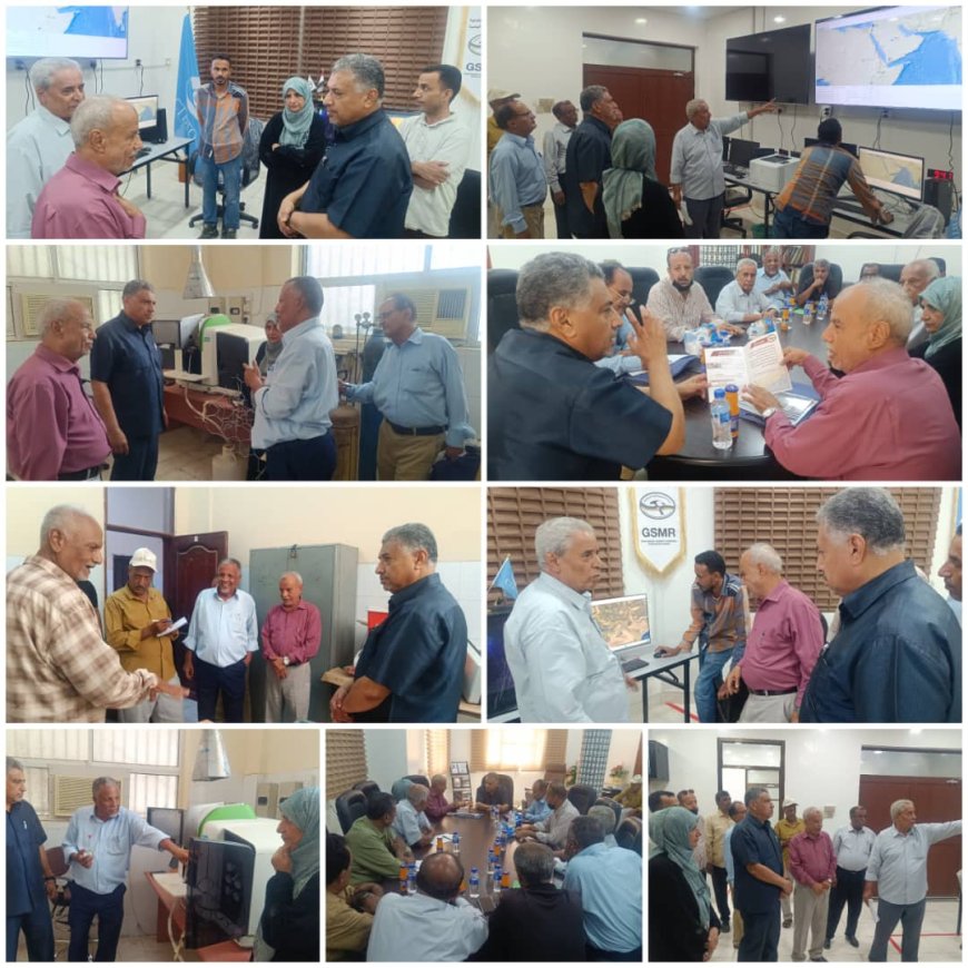 نائب محافظ عدن يطلع على نشاط هيئة المساحة الجيولوجية ويوجه الجهات المختصة في التنسيق مع الهيئة لتفادي مخاطر التقلبات المناخية . 