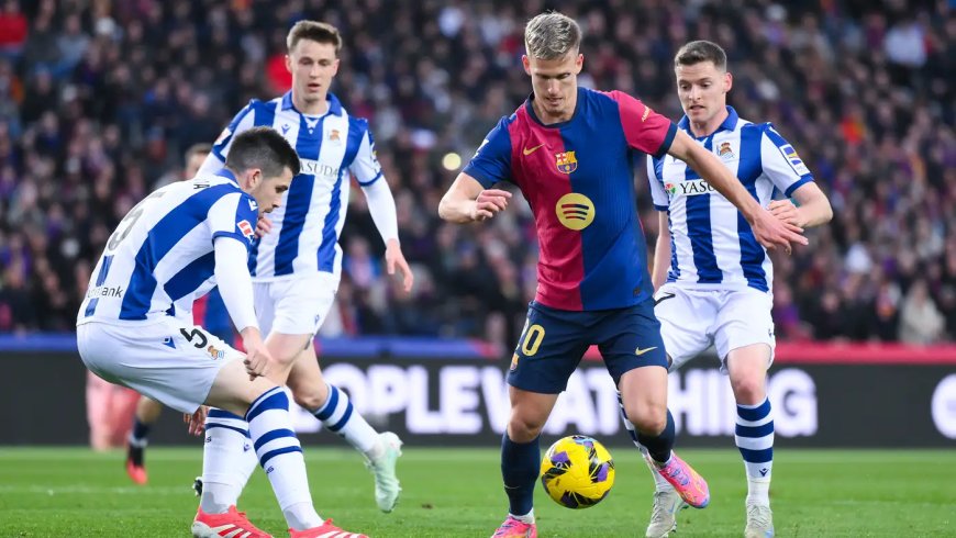 برشلونة يعتلي صدارة الدوري الإسباني بعد الفوز على ريال سوسيداد