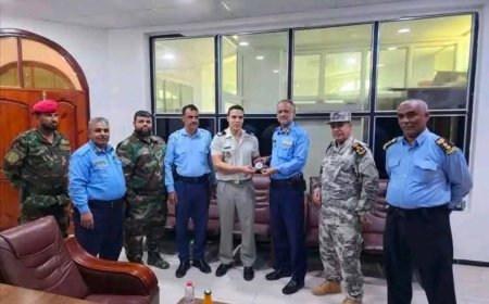 الملحق العسكري الفرنسي يزور ميناء الحاويات وشرطة المنطقة الحرة بعدن