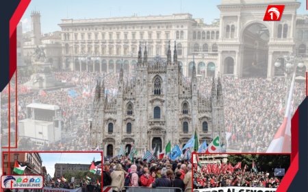 مسيرات (مليونية) لأول مرة في تاريخ إيطاليا..  تفاصيل بالصور والفيديوهات