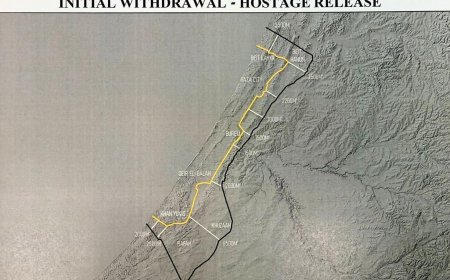 عاجل.. بالصورة (ترامب) يكشف خط الانسحاب الإسرائيلي الأولي (تفاصيل)