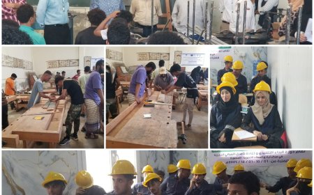 زيارة تفقدية للبرامج التدريبية الممولة من الاتحاد الأوروبي واليونسكو في المعهد المهني الصناعي بخور مكسر