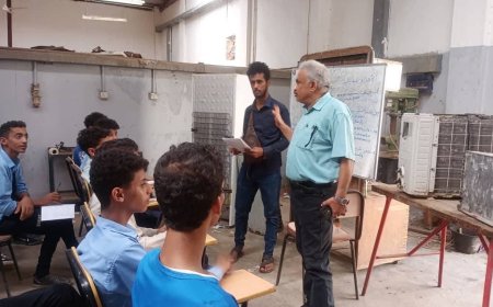 الشكلية يدشّن العام الدراسي للطلاب المستجدين (سنه اولى) في المعهدالمهني الصناعي المنصوره للعام الدراسي 2025-2026م