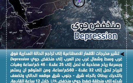 الأرصاد الجوية: الحالة المدارية في بحر العرب تراجعت إلى منخفض جوي ولا تأثير مباشر على بلادنا