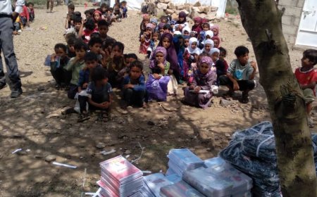 تعز.. جمعية شُبية تدشّن مشروع الحقيبة والكتاب المدرسي في ملحقية الزبيري الكويحة بمقبنة