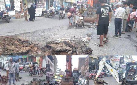 المشمر يوجّه بسرعة معالجة الهبوط في شارع المغتربين واستبدال شبكة الصرف الصحي