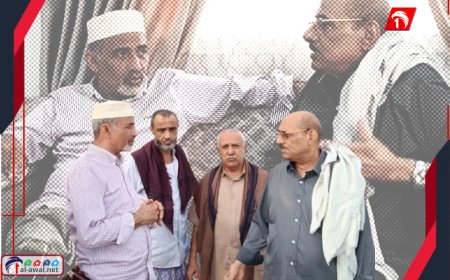 وزير الدفاع الأسبق الصبيحي يستقبل قيادات الصبيحة وعلى رأسهم المجيدي