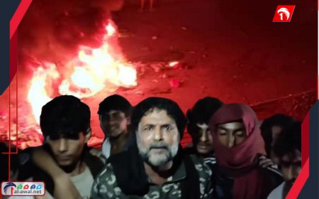 رئيس مجلس المقاومة الجنوبية (أبو همام) من بين حشود المتظاهرين بعدن يدلي بتصريح هام