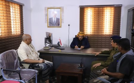 محافظ حضرموت الأستاذ مبخوت بن ماضي يصل إلى مديرية عمد ويعقد لقاء بقيادة السلطة المحلية بالمديرية