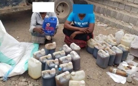 ضبط عصابة تبيع عسلًا مغشوشًا بزيت سيارات في عدن