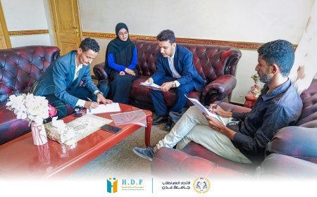 توقيع مذكرة شراكة بين الاتحاد العام لطلاب جامعة عدن ومؤسسة انسجام للتنمية .