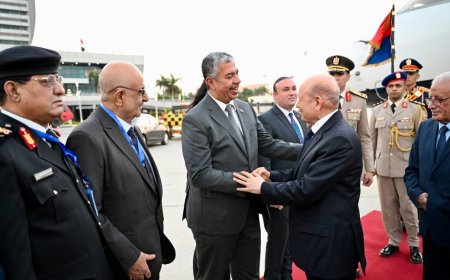 رئيس مجلس القيادة يصل القاهرة بدعوة من الرئيس السيسي للمشاركة في افتتاح المتحف المصري الكبير