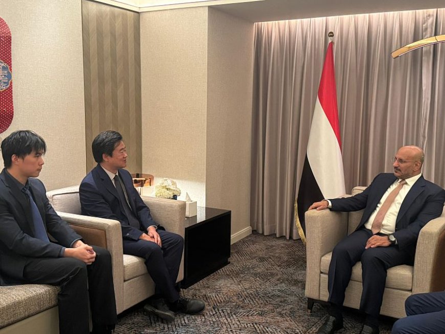 طارق صالح يبحث مع القائم بأعمال السفارة الصينية آفاق التعاون الثنائي