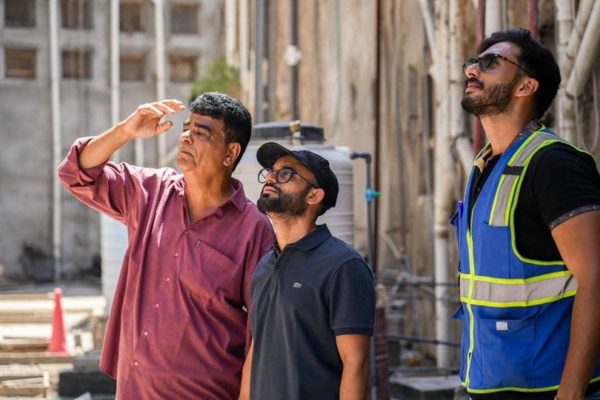 مدير صيرة يتفقد أعمال ترميم خلفيات المنازل الاثرية بحي الميدان