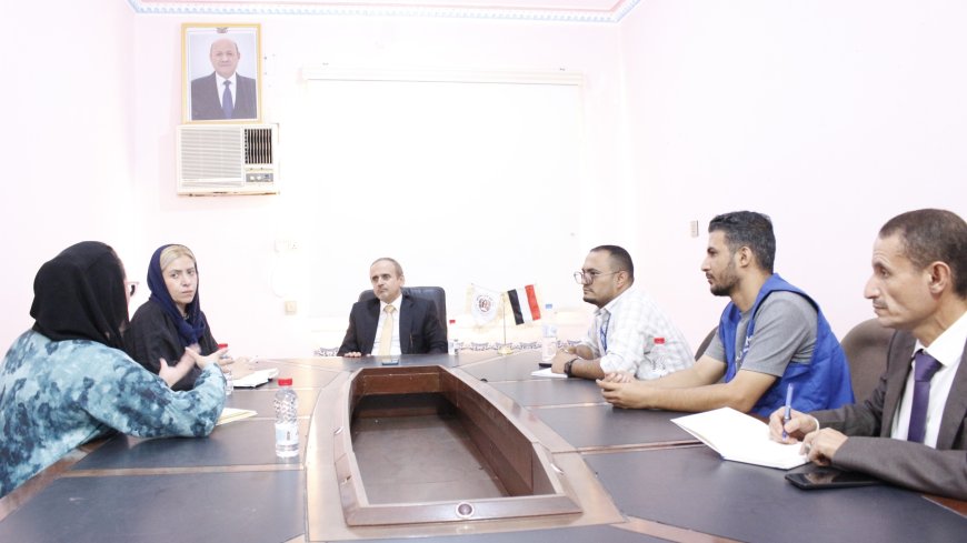 الوصابي يبحث مع منظمة الهجرة الدولية دعم احتياجات المعاهد المهنية في عدن ولحج وتعز