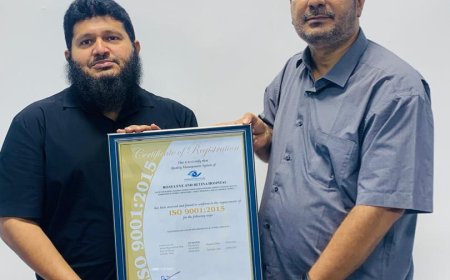 مستشفى رؤية لطب وجراحة العيون والشبكية يحقق إنجازاً جديداً بالحصول على شهادة الجودة العالمية ISO 9001 المعتمدة من IAF