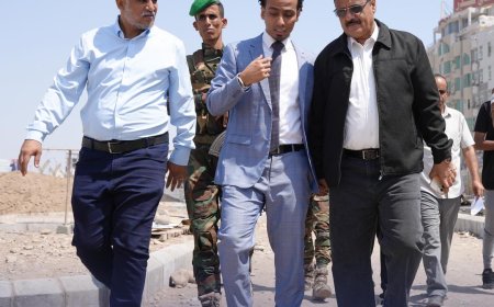 السقاف يزور مديرية المنصورة ويطّلع على المشاريع الخدمية والتنموية