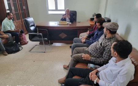 رئيس النيابة العامة في لحج يعقد اجتماعاً بأعضاء نيابة تبن الابتدائية