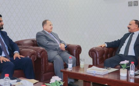 وزير النقل يستقبل رئيس هيئة الشؤون الخارجية والمغتربين في المجلس الانتقالي الجنوبي ونائبه 