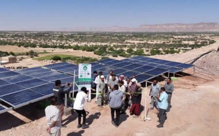 مشروعان جديدان للطاقة الشمسية ينهيان أزمة المياه في هينن والقطن بحضرموت