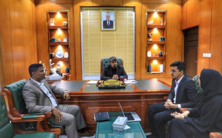 محافظ حضرموت الأستاذ مبخوت بن ماضي يطلع على تحضيرات مؤسسة حضرموت للثقافة للبدء بمشروع المساحة الإبداعية "منطقة الفنون"