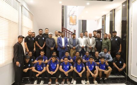 خلال استقباله بعثة نادي تضامن حضرموت.. المحافظ بن ماضي يشيد بروح العزيمة والإصرار التي تحلّى بها اللاعبون والجهازان الفني والإداري