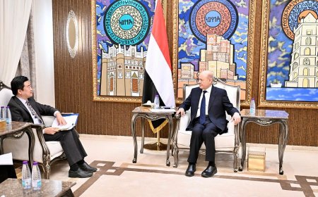 رئيس مجلس القيادة يستقبل القائم بأعمال سفارة جمهورية الصين الشعبية